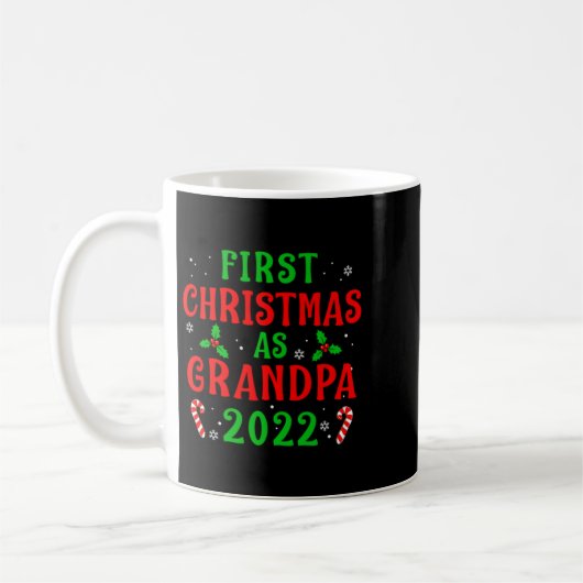 First Christmas As Grandpa Xmas Grandfather New Gr Kaffeetasse (Links)