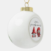 First Christmas as Grandparents Christmas family  Keramik Kugel-Ornament (Links)