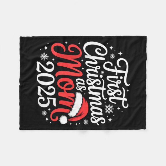 First Christmas As Mom 2025 Family Matching New Mo Fleecedecke (Vorderseite (Horizontal))