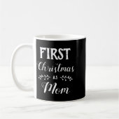 First Christmas As Mom Family Matching White Text Kaffeetasse (Links)
