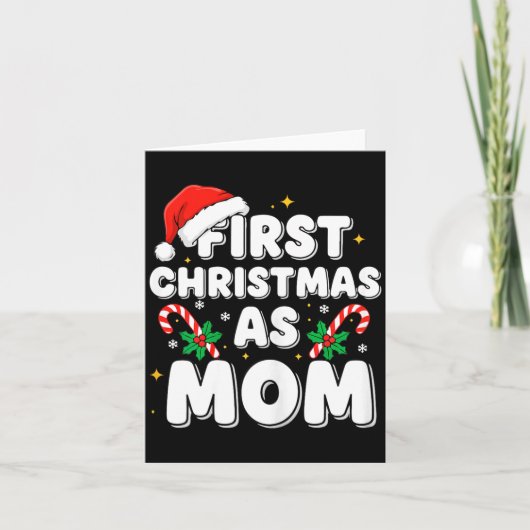 First Christmas As Mom Karte (Vorderseite)
