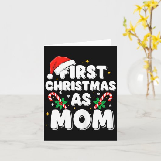 First Christmas As Mom Karte (Gelbe Blume)
