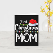 First Christmas As Mom New Mom 1st Christmas Xmas Karte (Gelbe Blume)