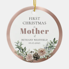 First Christmas as Mother Photo Keepsake Keramik Ornament