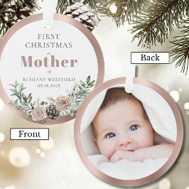 First Christmas as Mother Photo Keepsake Ornament