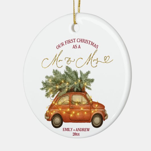 First Christmas as Mr and Mrs Keramik Ornament (Links)