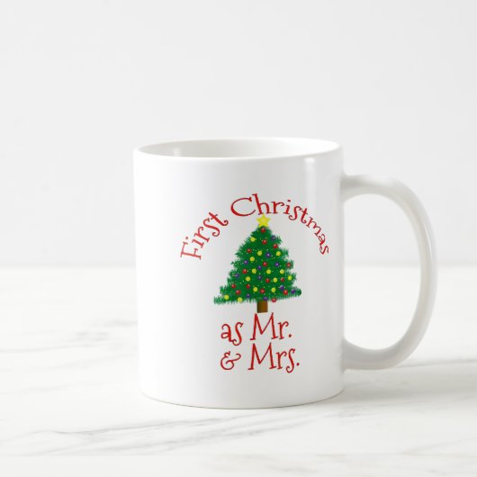 First Christmas As Mr And Mrs - Matching Newlyweds Kaffeetasse (Rechts)