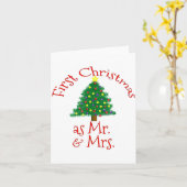 First Christmas As Mr And Mrs - Matching Newlyweds Karte (Gelbe Blume)