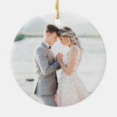 First Christmas as Mr & Mrs Photo Keepsake Keramik Ornament (Hinten)