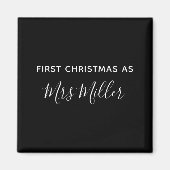 First Christmas As Mrs D Name  Magnet (Vorne)