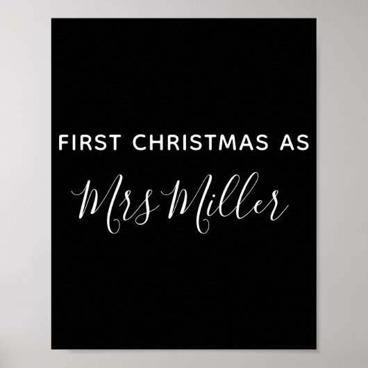First Christmas As Mrs D Name Poster (Vorne)