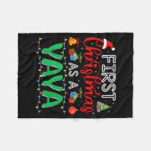 First Christmas As Yaya Family Matching New Yaya  Fleecedecke (Vorderseite (Horizontal))