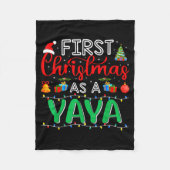 First Christmas As Yaya Family Matching New Yaya  Fleecedecke (Vorderseite)