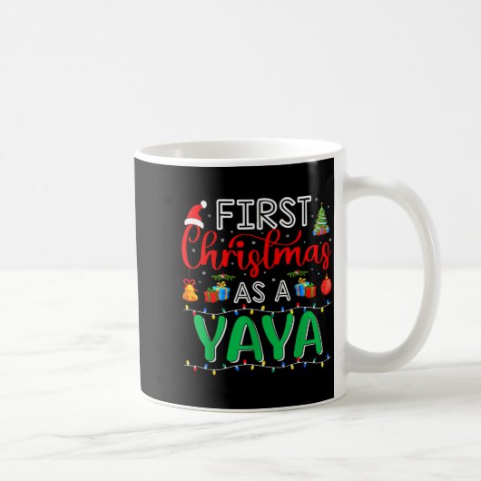 First Christmas As Yaya Family Matching New Yaya Kaffeetasse (Rechts)