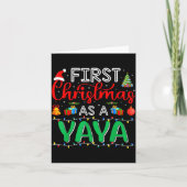 First Christmas As Yaya Family Matching New Yaya Karte (Vorderseite)