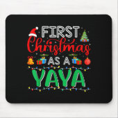 First Christmas As Yaya Family Matching New Yaya  Mousepad (Vorne)