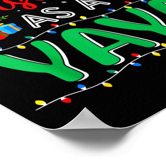 First Christmas As Yaya Family Matching New Yaya  Poster (Ecke)