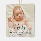 First Christmas Baby 2 Photo Script Name Keramikornament (Links)