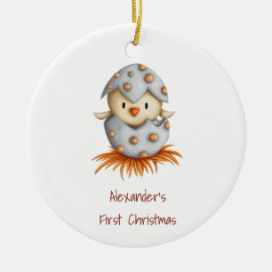 First Christmas Baby Bird Personalisiert Keramik Ornament