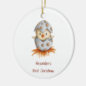 First Christmas Baby Bird Personalisiert Keramik Ornament (Links)