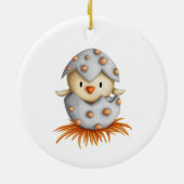 First Christmas Baby Bird Personalisiert Keramik Ornament (Hinten)