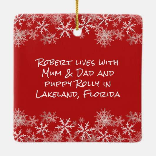 First Christmas Baby Boy Double Sided Ornament (Rückseite)