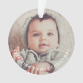 First Christmas Baby Foto Acrylic Ornament (Vorderseite)
