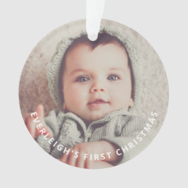 First Christmas Baby Foto Acrylic Ornament
