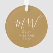 First Christmas Baby Foto Monogram Ornament (Rückseite)