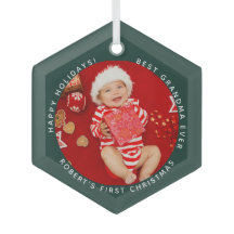 First Christmas Baby Foto Oma Holiday