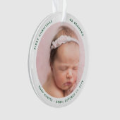 First Christmas Baby Foto Oma Keepake Ornament (Vorderseite)