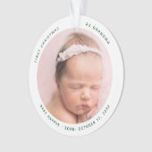 First Christmas Baby Foto Oma Keepake Ornament (Vorderseite)