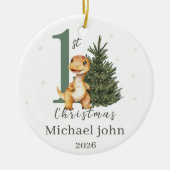 First Christmas Baby Individuelle Name und Year Di Keramik Ornament (Vorne)