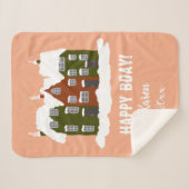 First Christmas Baby Modern Holyday Sherpadecke (Vorderseite (Horizontal))