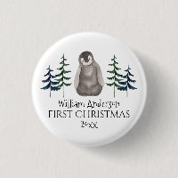 First Christmas Baby Penguin & Tree Personalisiert