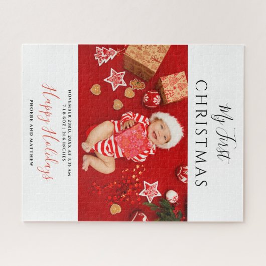 First Christmas Baby Photo Collage Puzzle (Horizontal)