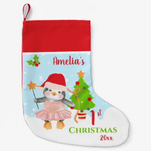 First Christmas Ballerina Penguin Kleiner Weihnachtsstrumpf