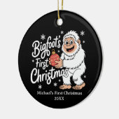 First Christmas BigFoot Sasquatch Funny Custom Keramik Ornament (Links)