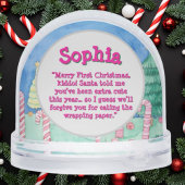 First Christmas Candy Cane Foto Snow Globe Schneekugeln