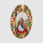 First Christmas Couple Custom Foto Ornament (Vorderseite)