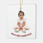 First Christmas Custom Baby Photo Holiday Ornament (Links)