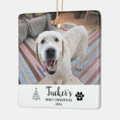 First Christmas Custom Dog Foto Keramikornament (Links)