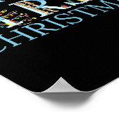 First Christmas Cute Animal Letters Boy Name Baby Poster (Ecke)