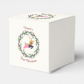 First Christmas Deer with Wreath Customize Geschenkschachtel (Rückseite)