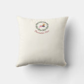 First Christmas Deer with Wreath Customize Kissen (Rückseite)