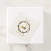 First Christmas Deer with Wreath Yellow Cream Geschenkanhänger (Beispiel)