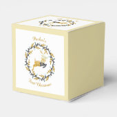 First Christmas Deer with Wreath Yellow Customize Geschenkschachtel (Rückseite)