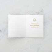 First Christmas Deer & Wreath Yellow Folded Card (Innenseite)