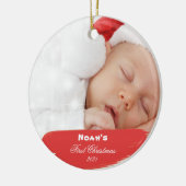 First Christmas Elegant Foto Keramik Ornamento Keramik Ornament (Links)