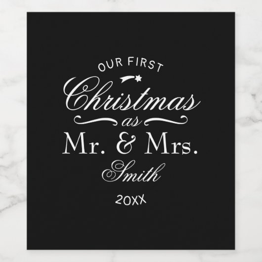 First Christmas Elegant Weinetikett (Einzelnes Label)